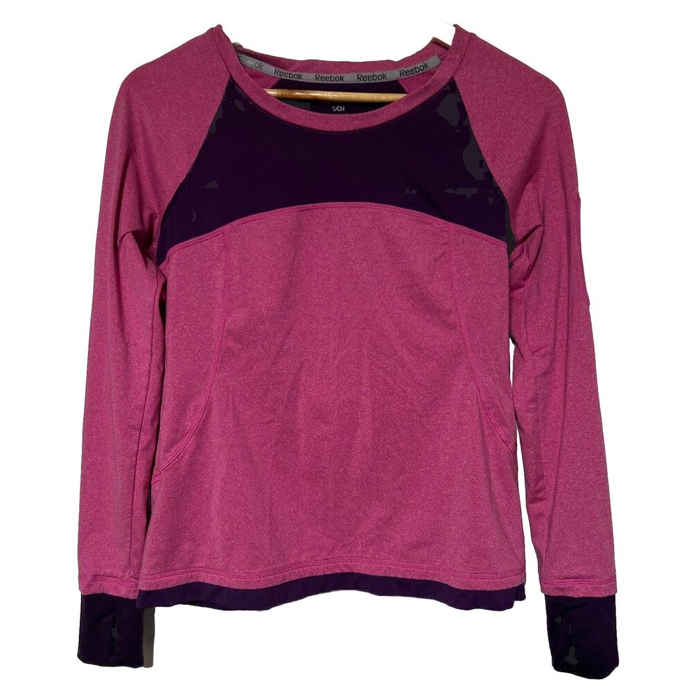 Reebox Pink/Purple Womens Athletic Shirt Top Sz. Small Workout Yoga Running
